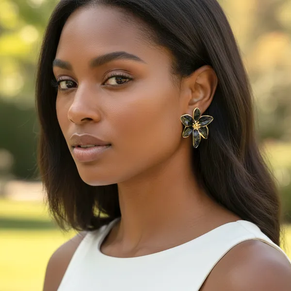 Black_And_Gold_Midnight_Petal_Statement_Earrings_For_Women