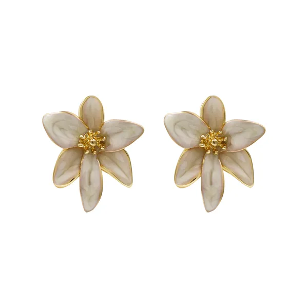 White_And_Gold_Classic_Bloom_Designer_Earrings_For_Women