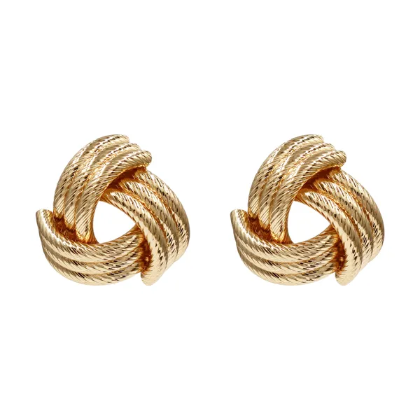 Gold_Signature_Twist_Stud_Earrings_For_Women