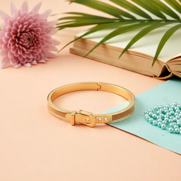 Gold_Gold_Tone_Buckle_Style_Bracelet_For_Women