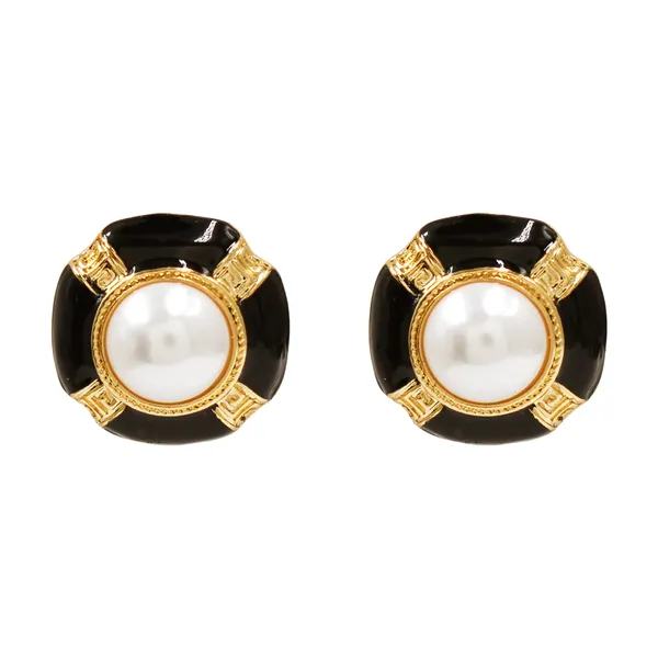 Black_And_Gold_Classic_Luxe_Pearl_Statement_Studs_For_Women