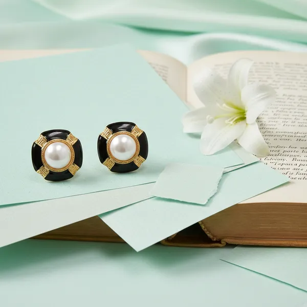 Black_And_Gold_Classic_Luxe_Pearl_Statement_Studs_For_Women