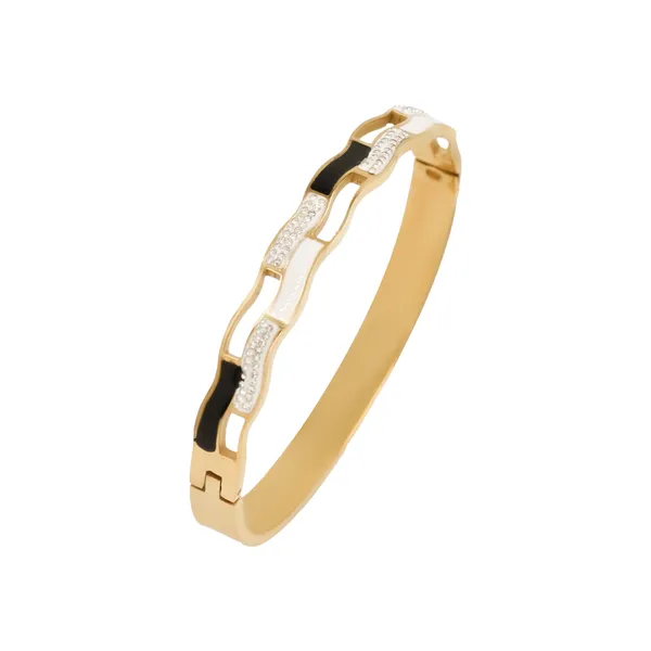 Gold_Monochrome_Elegance_Signature_Bangle_For_Women