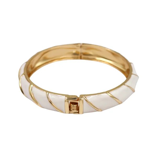White_And_Gold_Royal_Pearl_Accent_Bangle_For_Women