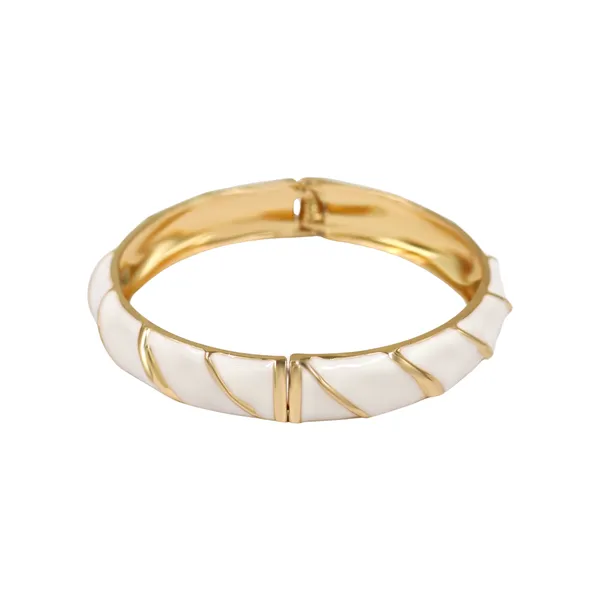 White_And_Gold_Royal_Pearl_Accent_Bangle_For_Women