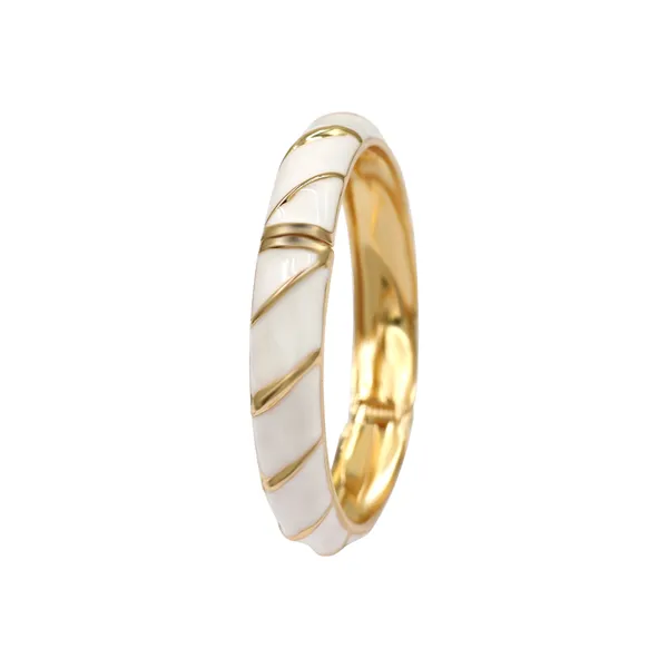White_And_Gold_Royal_Pearl_Accent_Bangle_For_Women
