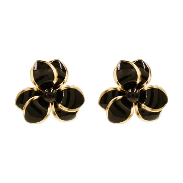 Black_And_Gold_Luxe_Petal_Statement_Earrings_For_Women