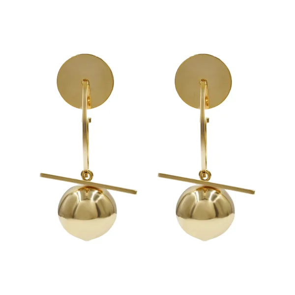 Gold_Classic_Golden_Tone_Ball_Drop_Earrings_For_Women