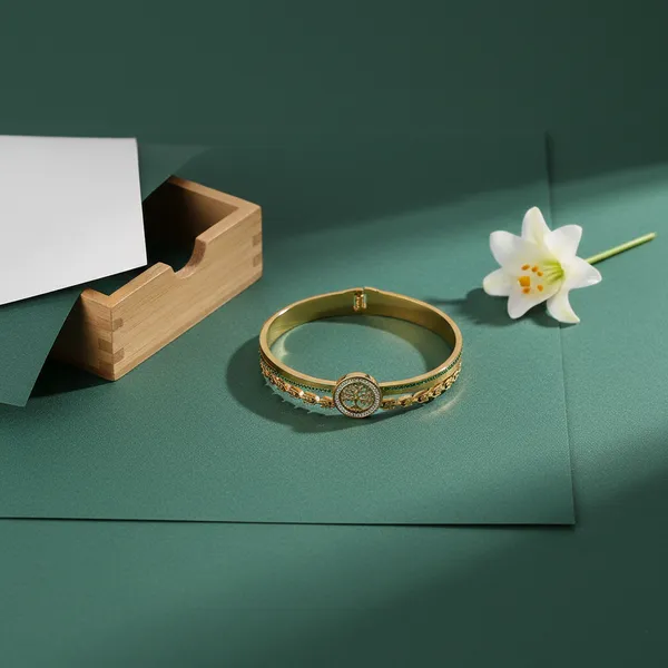 Gold_Royal_Bloom_Gold_Tone_Bangle_For_Women