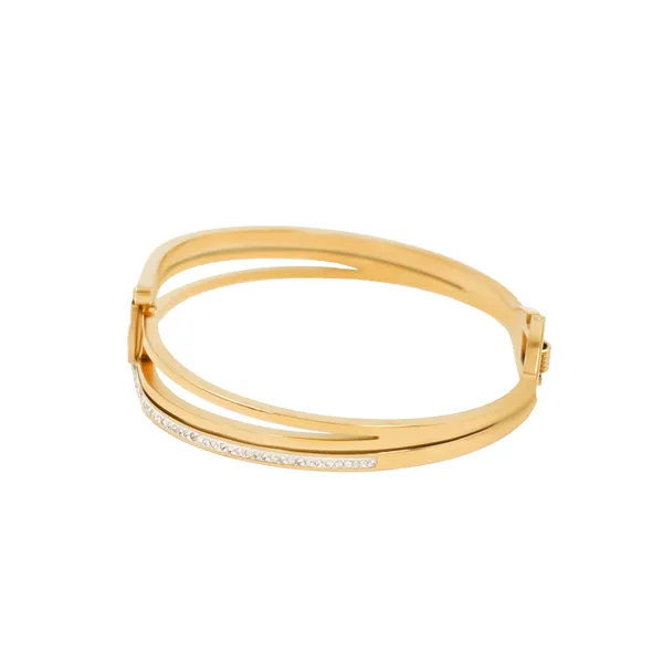 Gold_Majestique_Clover_Lumière_Bangle_For_Women