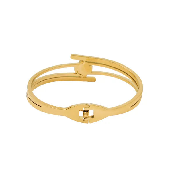Gold_Majestique_Clover_Lumière_Bangle_For_Women