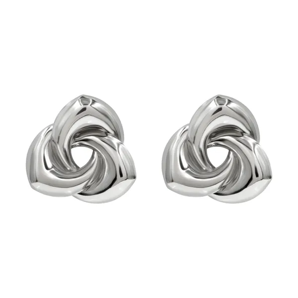 Silver_Classic_Interlock_Silver_Tone_Earrings_For_Women