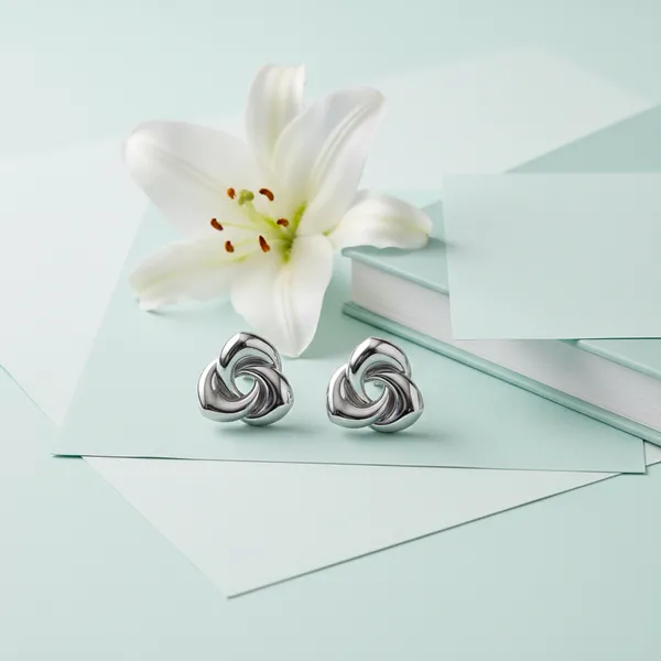 Silver_Classic_Interlock_Silver_Tone_Earrings_For_Women