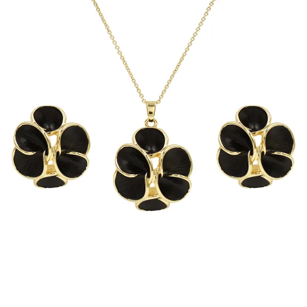 Black_And_Gold_Brass_And_Mixed_Alloy_Necklace_For_Women
