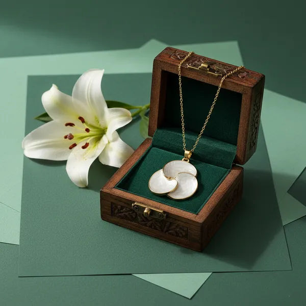 White_And_Gold_Brass_And_Mixed_Alloy_Necklace_For_Women