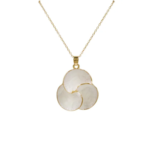 White_And_Gold_Brass_And_Mixed_Alloy_Necklace_For_Women