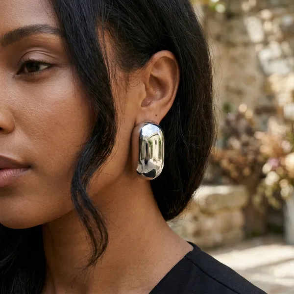 Silver_Signature_Silver_Tone_Bold_Stud_Earrings_For_Women