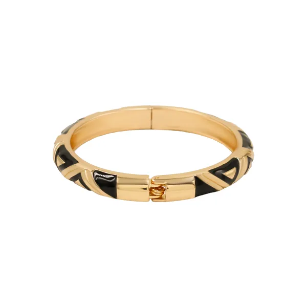 Black_And_Gold_Eclipse_Black_And_Gold_Tone_Bangle_For_Women