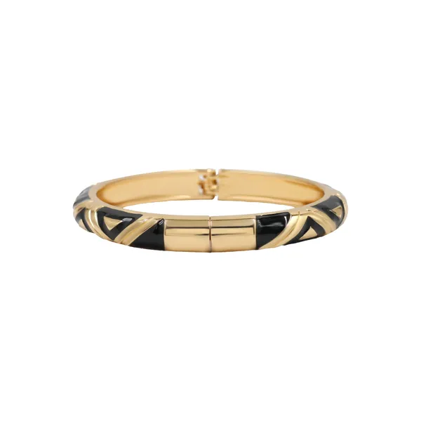 Black_And_Gold_Eclipse_Black_And_Gold_Tone_Bangle_For_Women