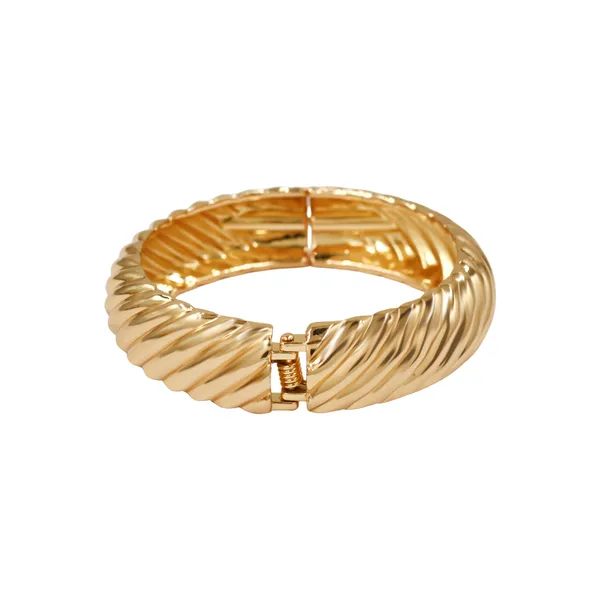 Gold_Elegant_Twist_Metallic_Gold_Tone_Bangle_For_Women