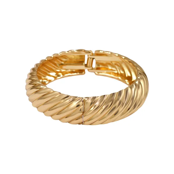 Gold_Elegant_Twist_Metallic_Gold_Tone_Bangle_For_Women