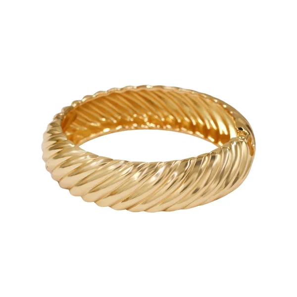 Gold_Elegant_Twist_Metallic_Gold_Tone_Bangle_For_Women