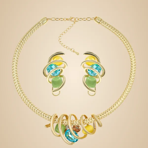 Gold_Verona_Luxe_Necklace_Set_For_Women