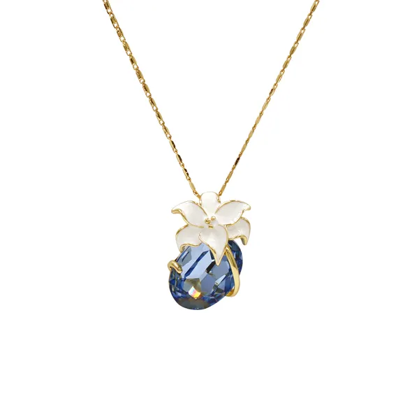 White_And_Gold_Brass_And_Mixed_Alloy_Necklace_For_Women