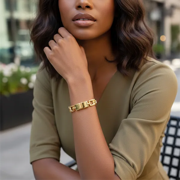Gold_Luxe_Rectangular_Link_Gold_Tone_Bracelet_For_Women