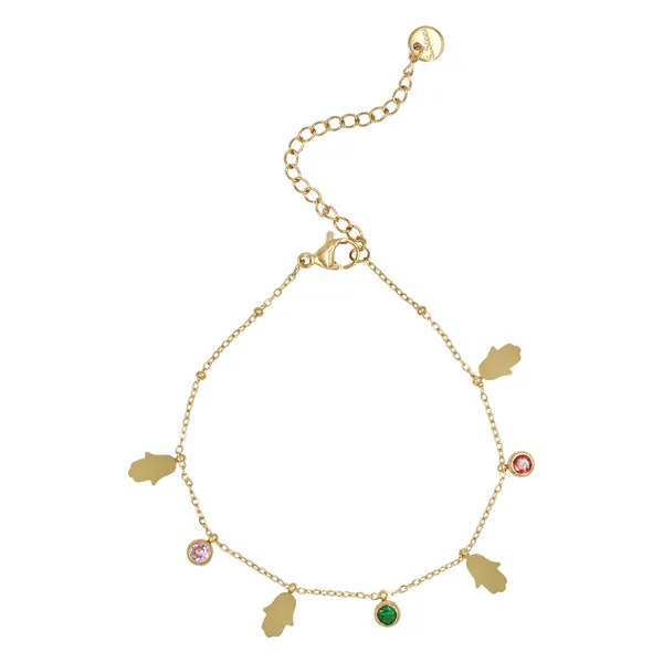 Gold_Harmony_Charm_Adjustable_Bracelet_For_Women