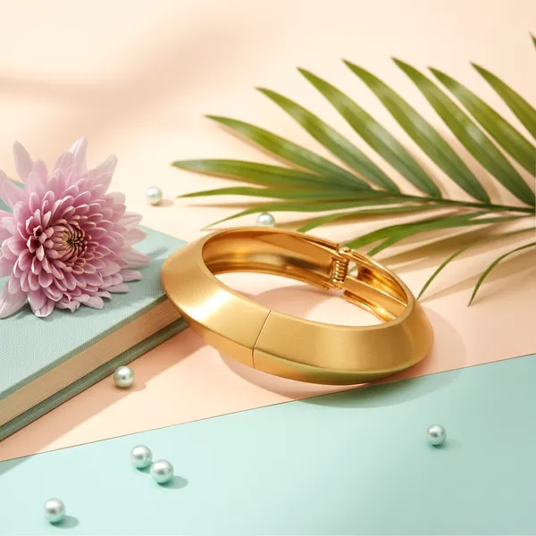 Classic_Dome_Gold_Tone_Bangle_For_Women