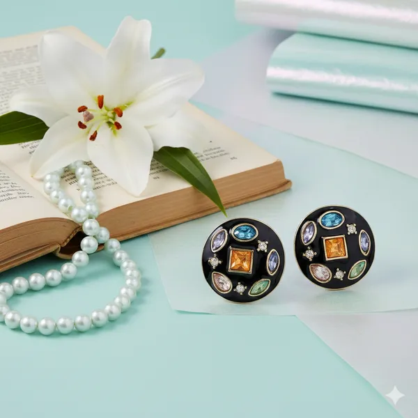 Black_Regal_Spectrum_Statement_Studs_For_Women