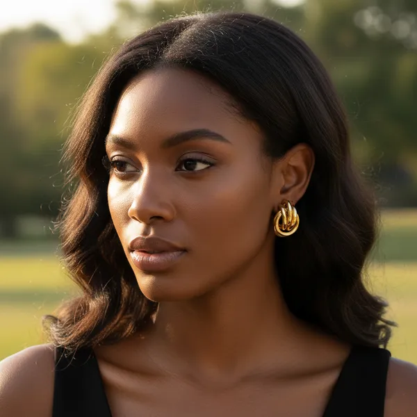 Gold_Classic_Triple_Loop_Elegance_Earrings_For_Women
