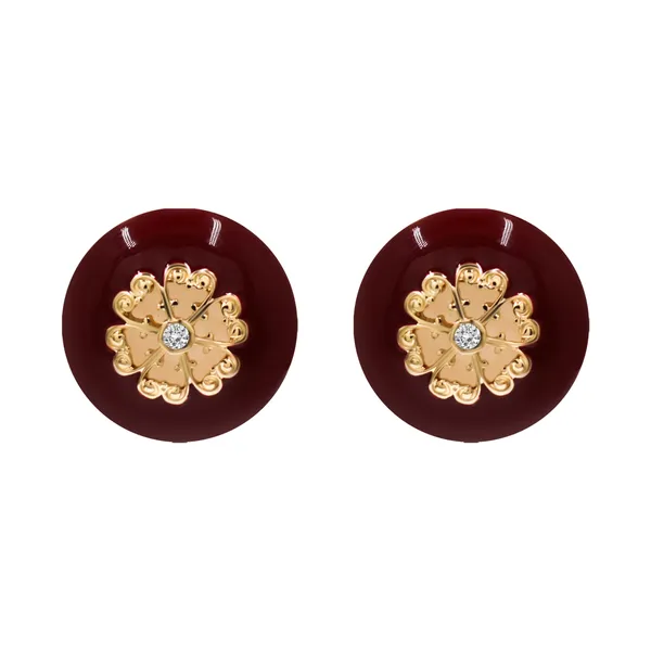 Ruby_And_Gold_Luxe_Ruby_Radiance_Round_Studs_For_Women