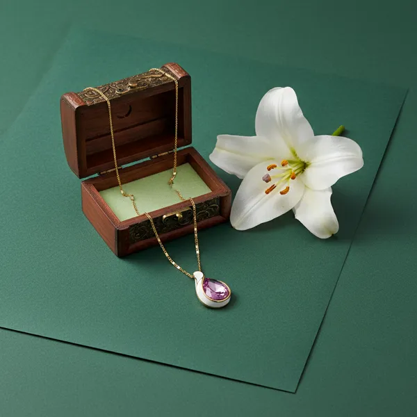 White_And_Gold_Brass_And_Mixed_Alloy_Necklace_For_Women