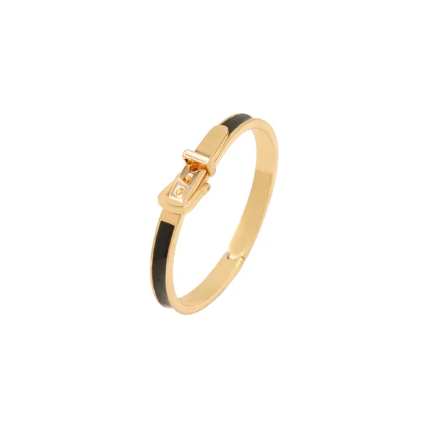 Black_And_Gold_Imperial_Buckle_Gold_Tone_Bangle_For_Women