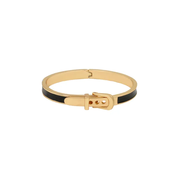 Black_And_Gold_Imperial_Buckle_Gold_Tone_Bangle_For_Women