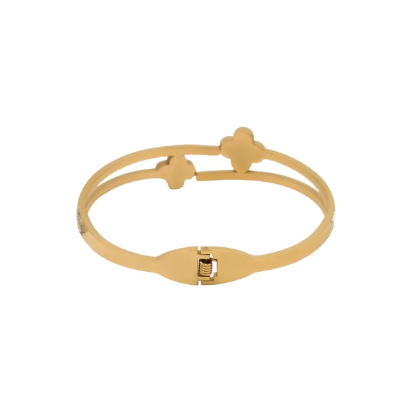 Gold_Signature_Clover_Dual_Band_Bangle_For_Women