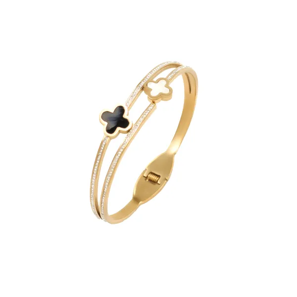 Gold_Signature_Clover_Dual_Band_Bangle_For_Women