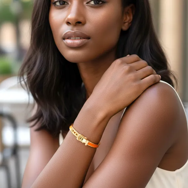 Orange_And_Gold_Saffron_Luxe_Statement_Bangle_For_Women