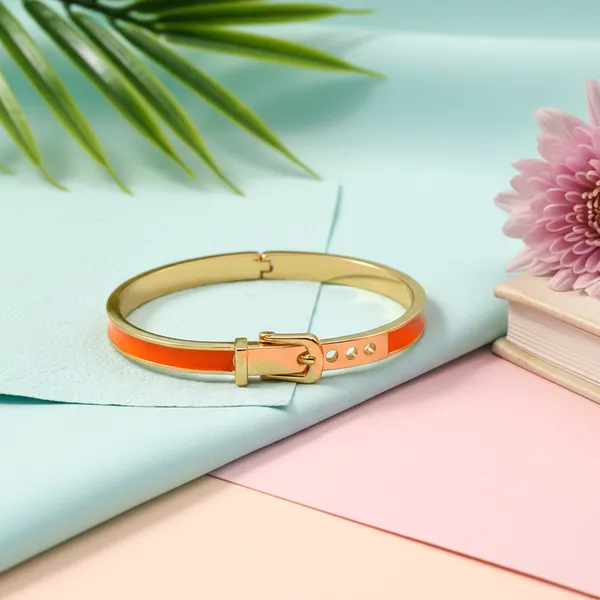 Orange_And_Gold_Saffron_Luxe_Statement_Bangle_For_Women