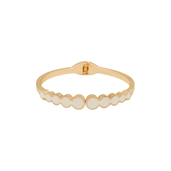 Gold_And_White_Opaline_Wave_Gold_Tone_Statement_Bracelet_For_Women