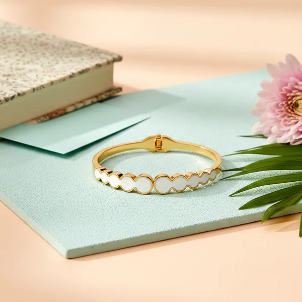 Gold_And_White_Opaline_Wave_Gold_Tone_Statement_Bracelet_For_Women