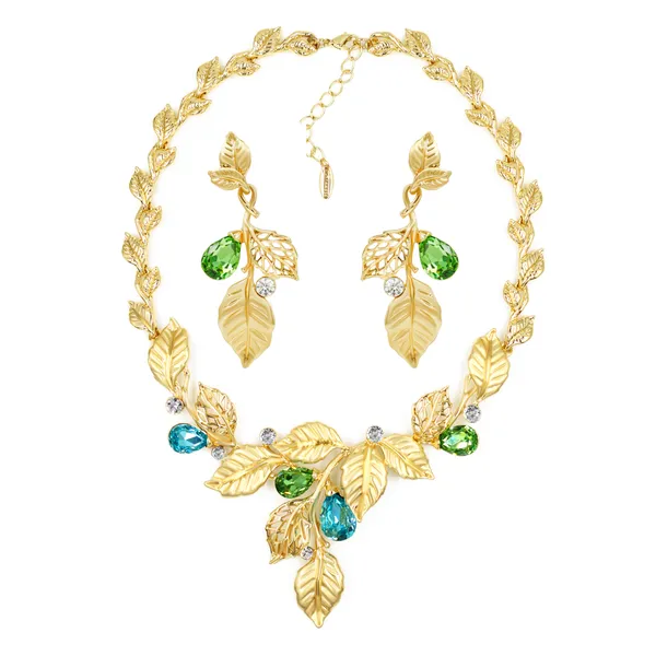 Gold_Royal_Leaf_Elegance_Jewellery_Set_For_Women