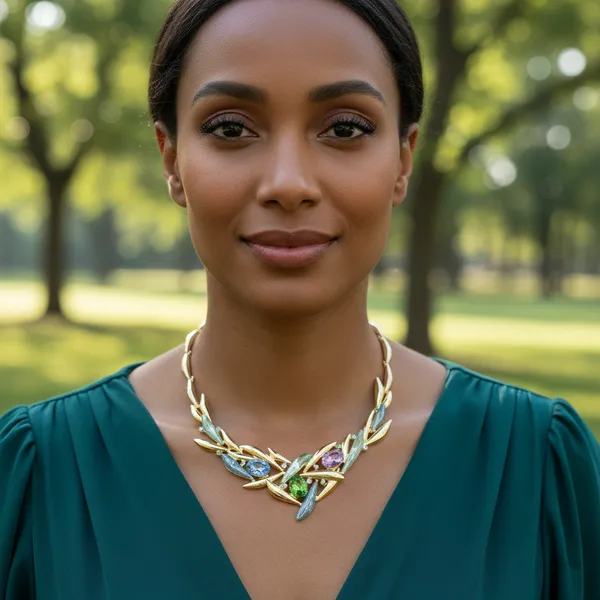 Multicolor_Elaria_Modern_Botanical_Necklace_And_Earring_Set_For_Women