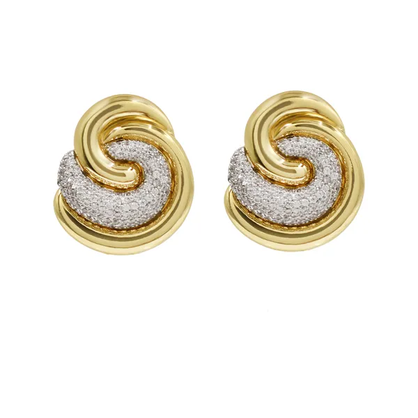 Gold_And_Silver_Imperial_Swirl_Dual_Tone_Cz_Earrings_For_Women
