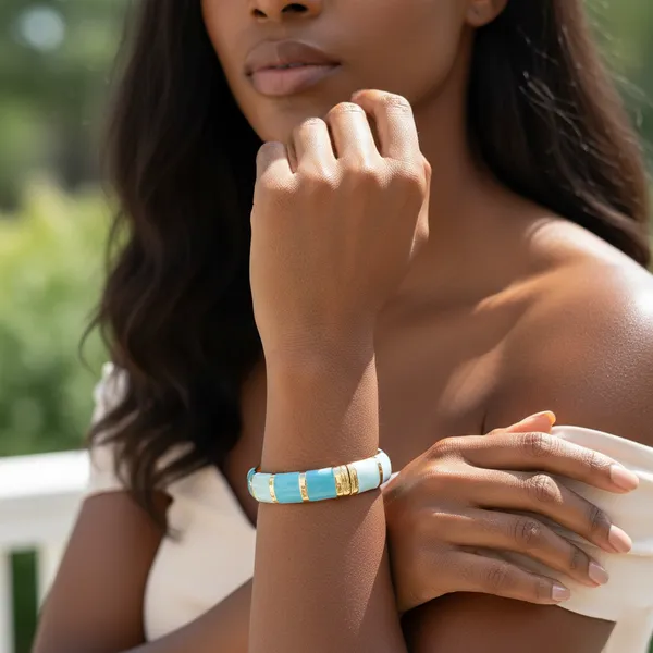 Multicolor_Ocean_Breeze_Gold_Tone_Statement_Bangle_For_Women