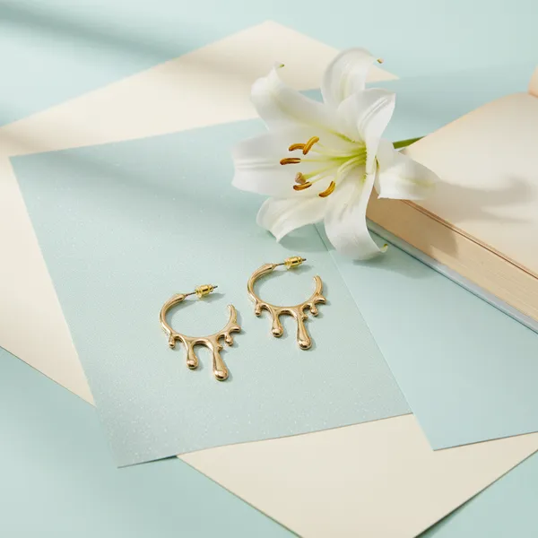 Gold_Luxe_Gold_Tone_Drip_Hoop_Earrings_For_Women