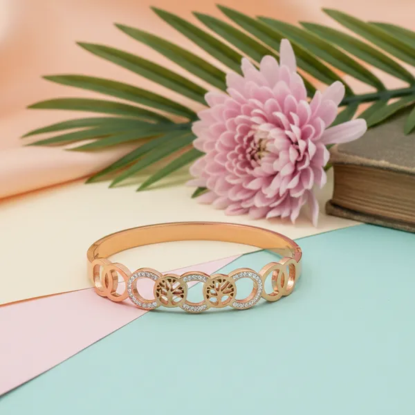 Rose_Gold_Infinity_Charm_Designer_Bangle_For_Women