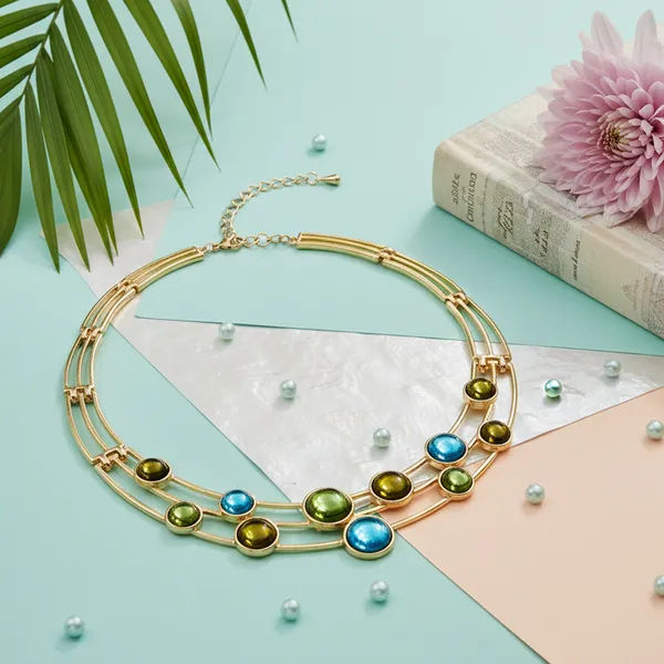 Gold_Ocean_Bloom_Designer_Necklace_Set_For_Women